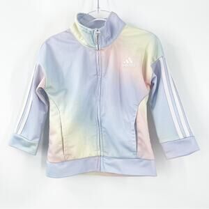ADIDAS Track Suit Jacket Zip Up Ombre Pastel Rainbow Tie Dye 18 Months Toddler